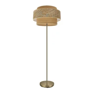 lampara de pie acero color dorado serie samoa 40cm