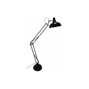 lampara de pie acero color negro serie malik 30cm para Suelos Resbaladizos