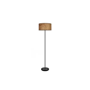 lampara de pie acero color negro serie papiro 40cm