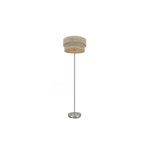 lampara de pie acero color niquel serie smile 40cm