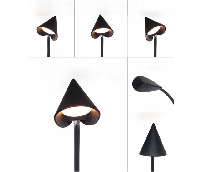lampara de pie aluminio color negro serie capuccina 45.6cm 45 x 60 cm