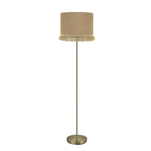 lampara de pie metálico color marron serie sibila 40cm