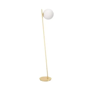 Lampara de Pie Rondo Dorada Eglo con Iluminación LED