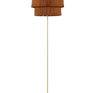 Lámpara de pie de acero dorado marrón 45 x 60 cm