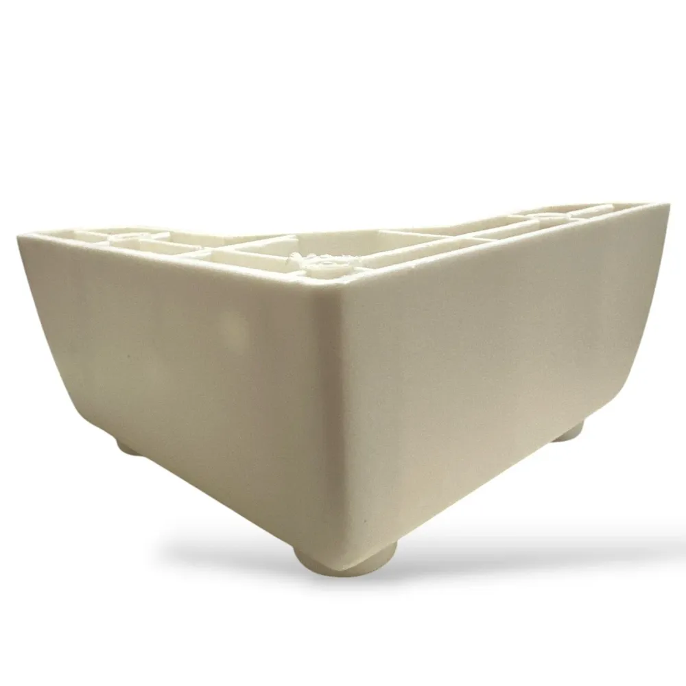 Pieds de meuble forme L en en plástico 11cmX11cm H5cm - Lot 8pcs BLANC