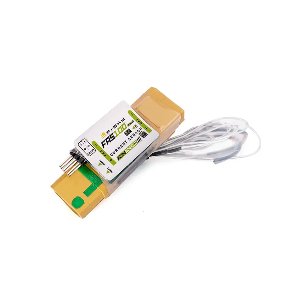 Sensor de corriente FrSky FAS100 ADV - Corriente máxima segura 100A 14S Funciona con con puerto inteligente y FBUS