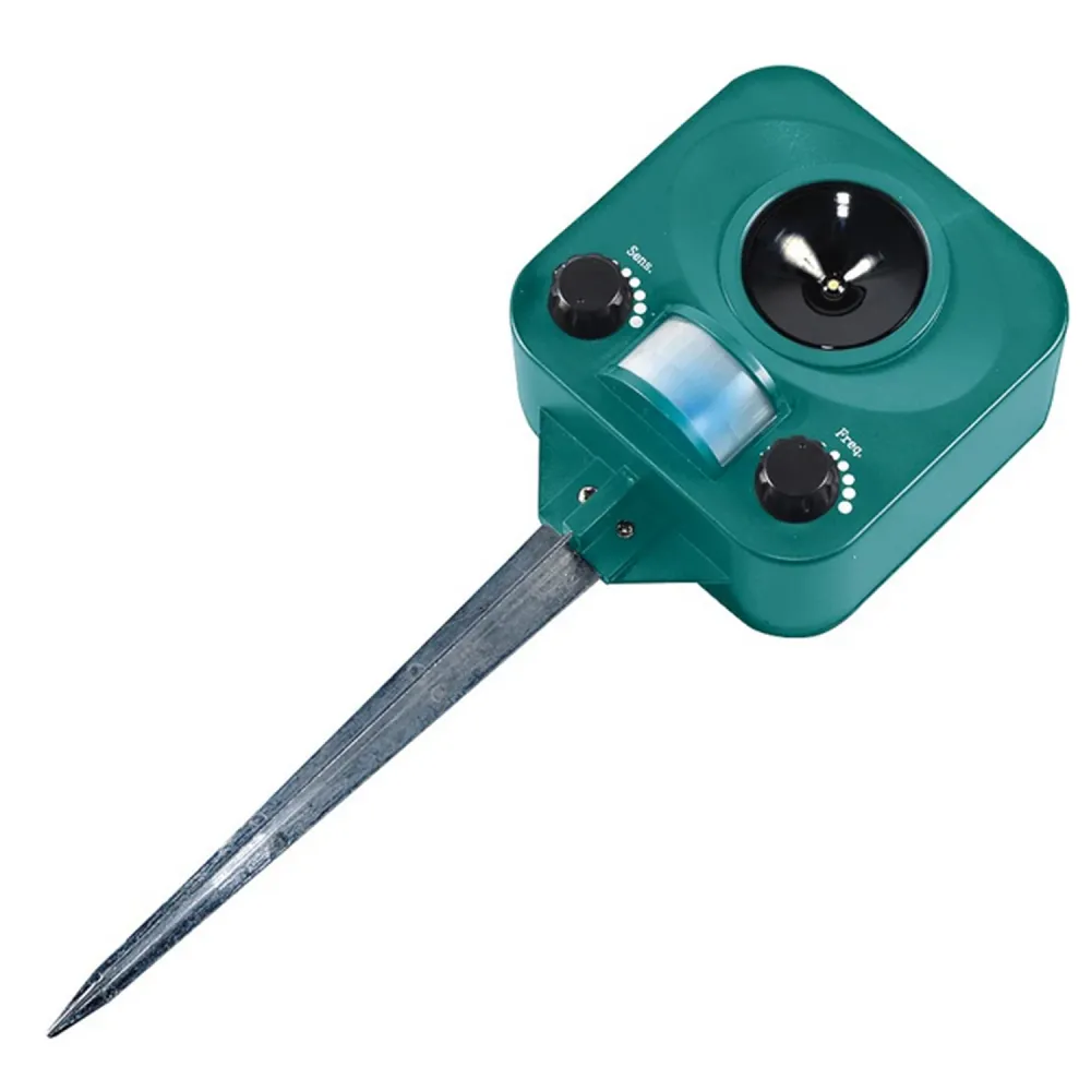 Greenmill GR5108 Repelente ultrasónico Sensor de movimiento Repelente de jardín Animal Zorro Perro Gato Ardillas Marta