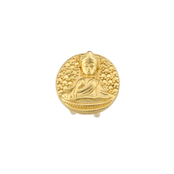 Separador Chapa Religioso Buda 15.5mm Dorado Luminoso