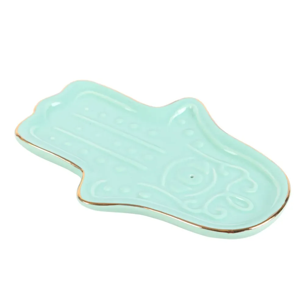 Industrial Pesado Soporte para Incienso Mano de Fátima Azul