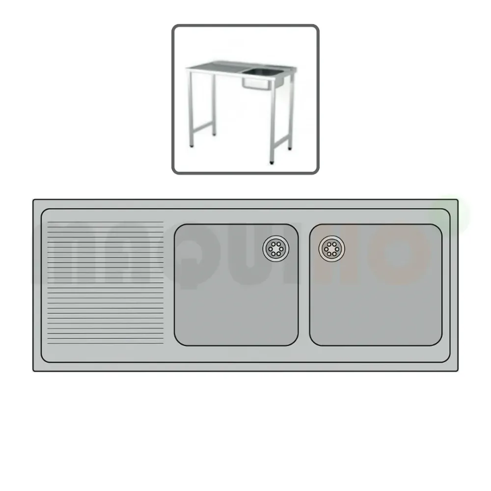 FREGADERO ECO SOLDADO H.850 ECO5112D 1200x500
