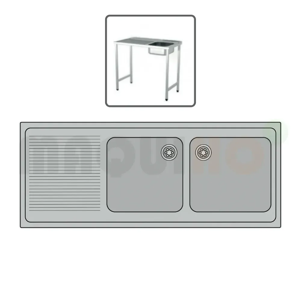 FREGADERO ECO SOLDADO H.850 ECO5113I 1350x500