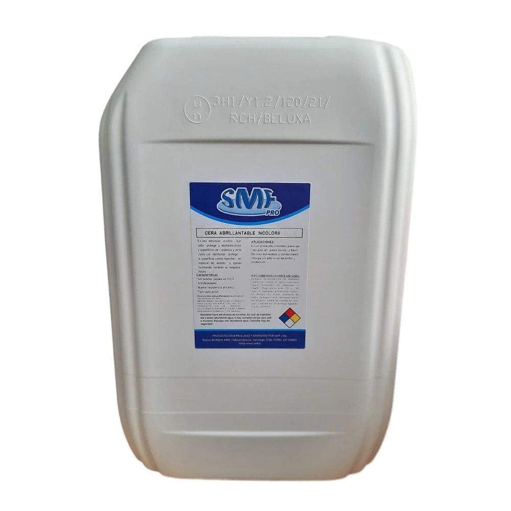 Cera Abrillantable Incolora 20 Lt | Biodegradable | Concentrado