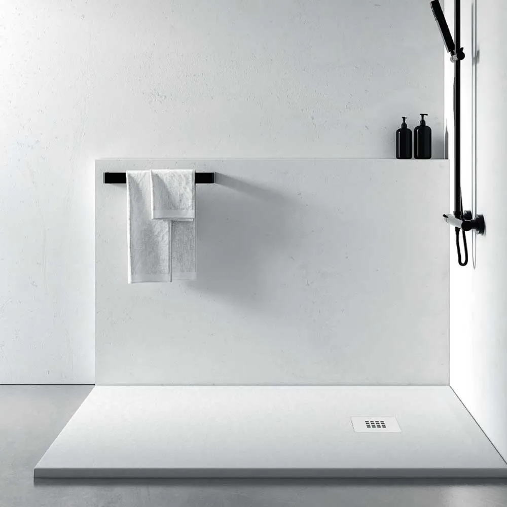 Piatto doccia qualità Premium Superior Evo 100x200 mineralmarmo colore bianco superficie Antibatterica