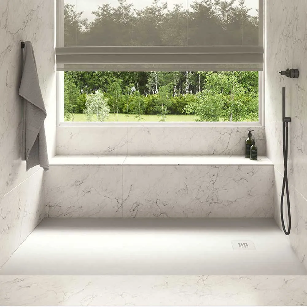 Piatto doccia qualità Premium Superior Evo 100x200 mineralmarmo colore bianco superficie Antibatterica