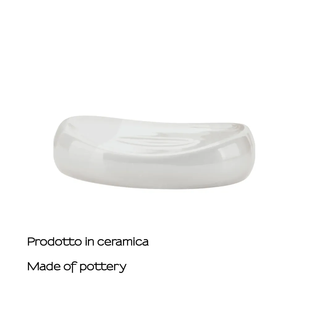 Portasapone ceramica Gedy modello Azalea - Bianco