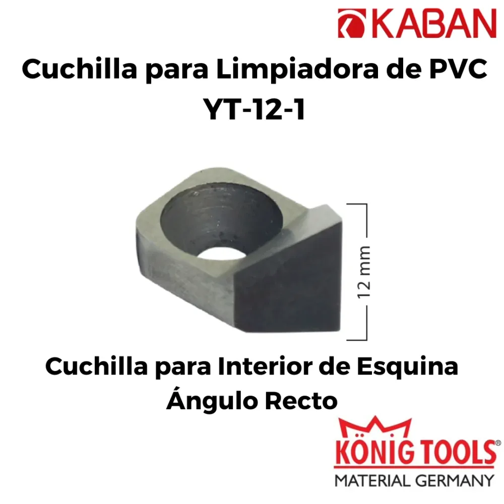 YT-12-1 Cuchilla para Limpiadora de PVC para Kaban Maquinaria con Garantí del Fabricante