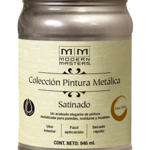 Pintura metalica actual masters plata calido satinado 946ml