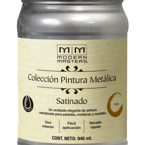 Pintura metalica vanguardista masters plata satinado 946ml
