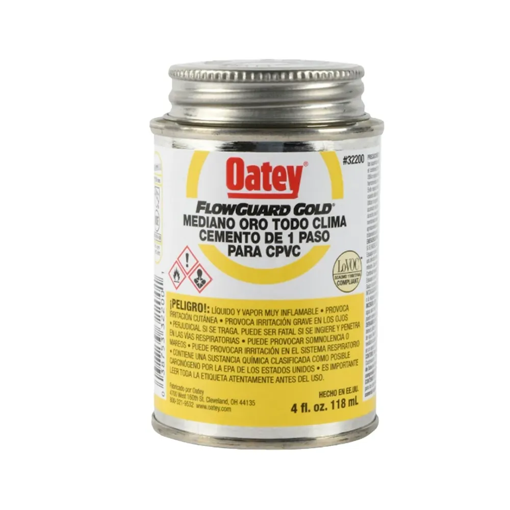 Cemento P/CPVC Flowguard Tono oro 118ML (4 OZ) Oatey 32200