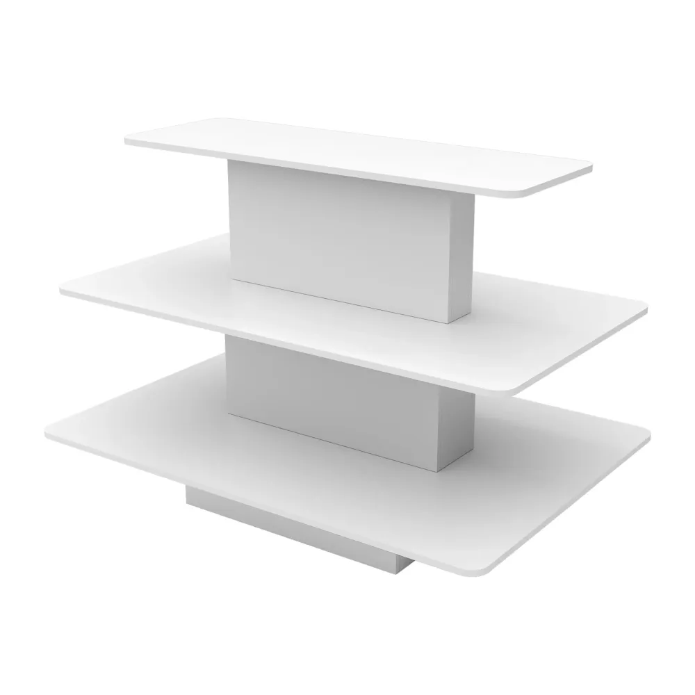 3-Tier Melamine Rectangular Table Marfil Econoco WD3RTWH