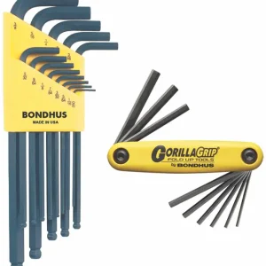Paquete con 22 llaves hexagonales std (10937, 12589) bondhus 14189 Galvanizado en Caliente