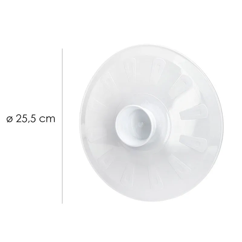 Capuchón de Seguridad Tapa giratortillas Oryx PVC blanco Ø25,5 cm