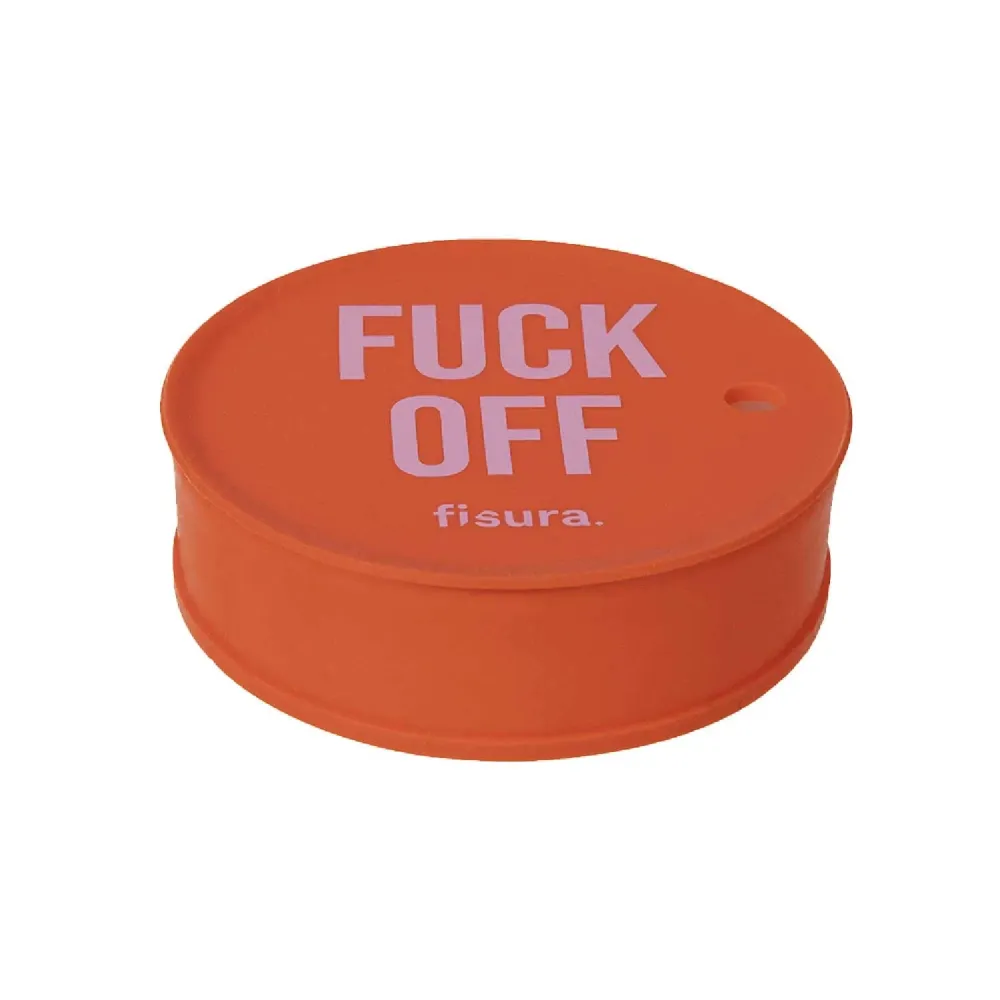 Cubierta de Brida Tapa vasos antidroga “Fuck off” rojo