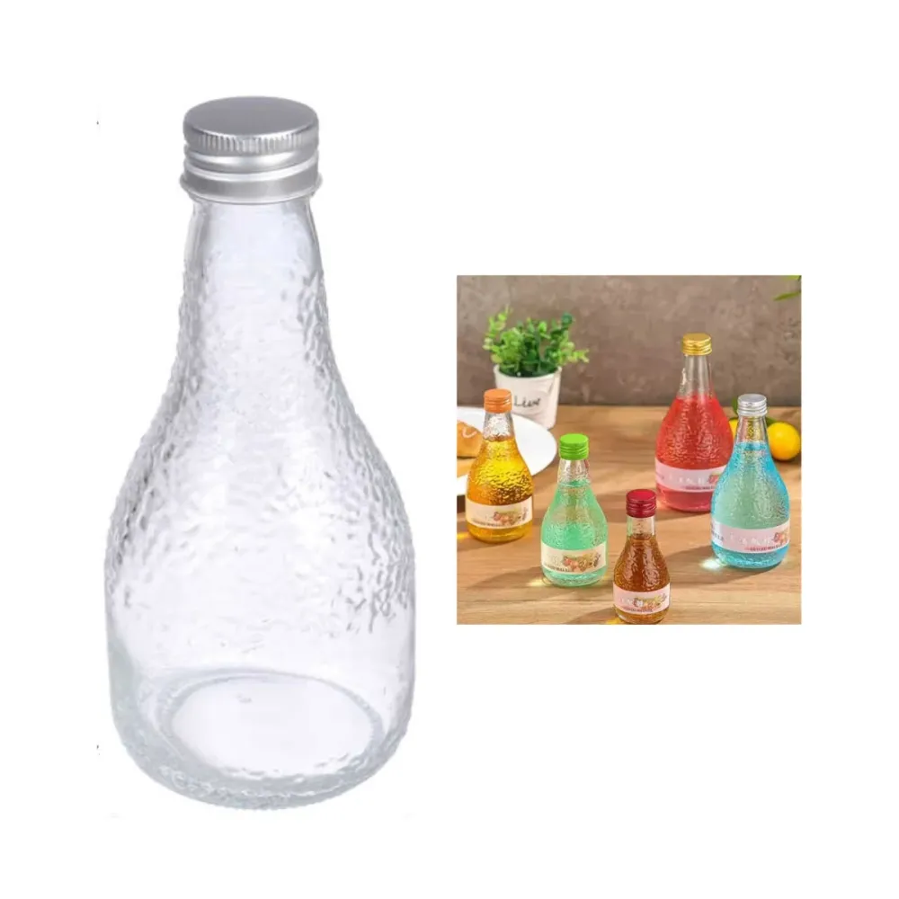 Frasco Decorativo para Licores 250ml Textura Frost Tapa Color Variado con Tira de Extracción
