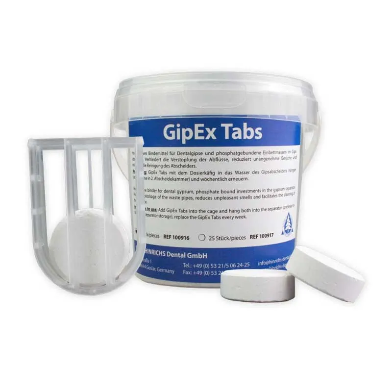 GipEx Tabs Floculante para Decantador de Laboratorio - Hinrichs para Protección contra Polvo