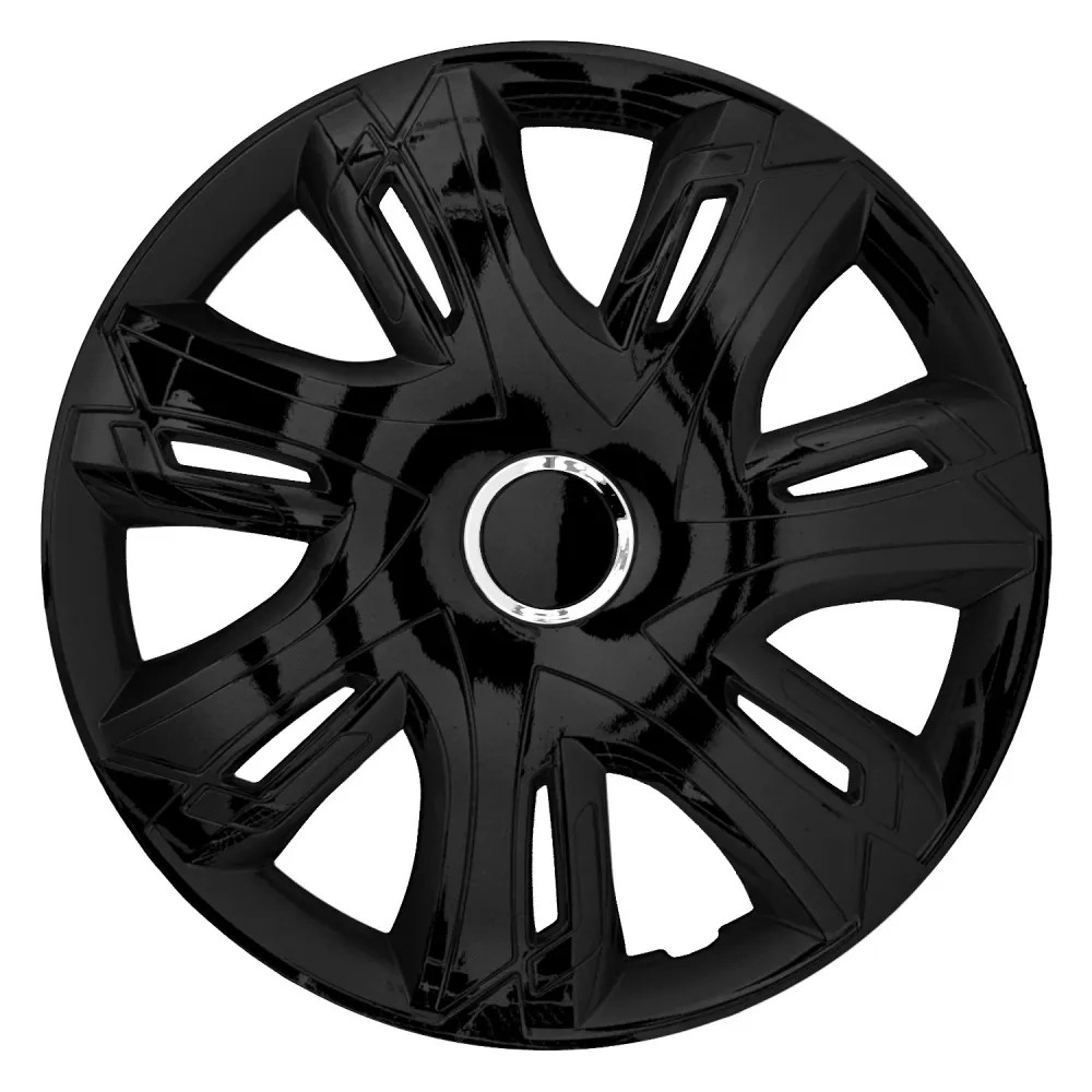 NRM Tapacubos de 15" Supernova negro lacado 4 piezas | Resistente UV y Químicos