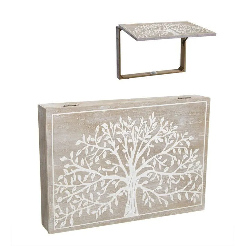 Protector Roscado Tapa para Contador de Madera "Árbol de la Vida" 46x7x32 cm
