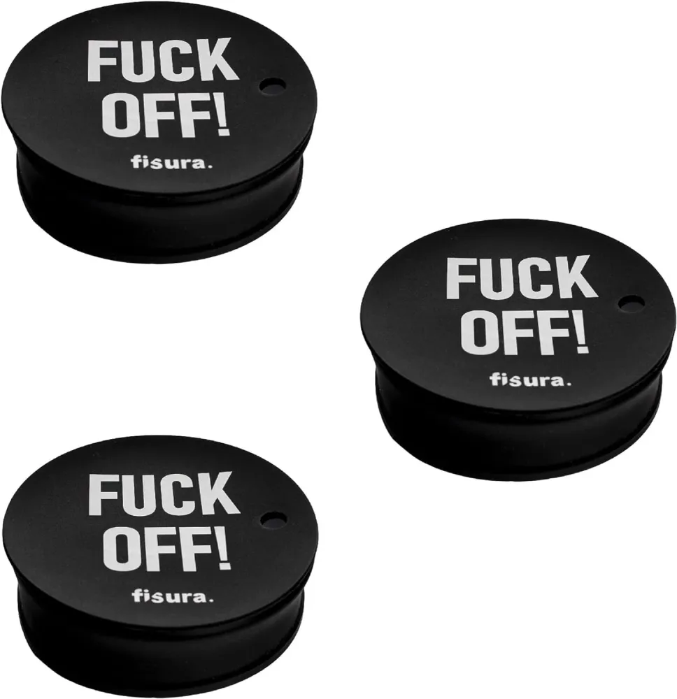 Tapa vasos antidroga “F*ck off” 3 unidades con Sellado Hermético