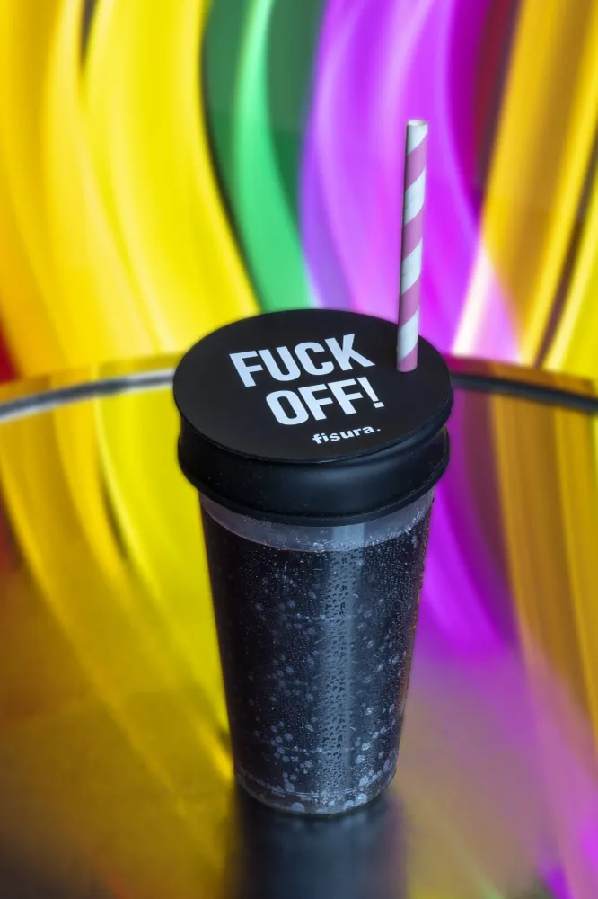 Tapa vasos antidroga “F*ck off” 3 unidades con Sellado Hermético