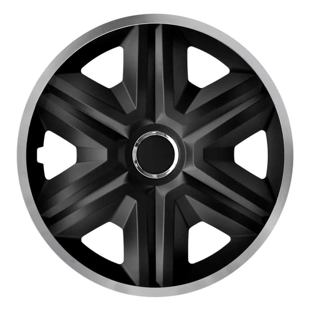 Tapacubos universales 14" NRM VELOZ LUX plata 4 piezas