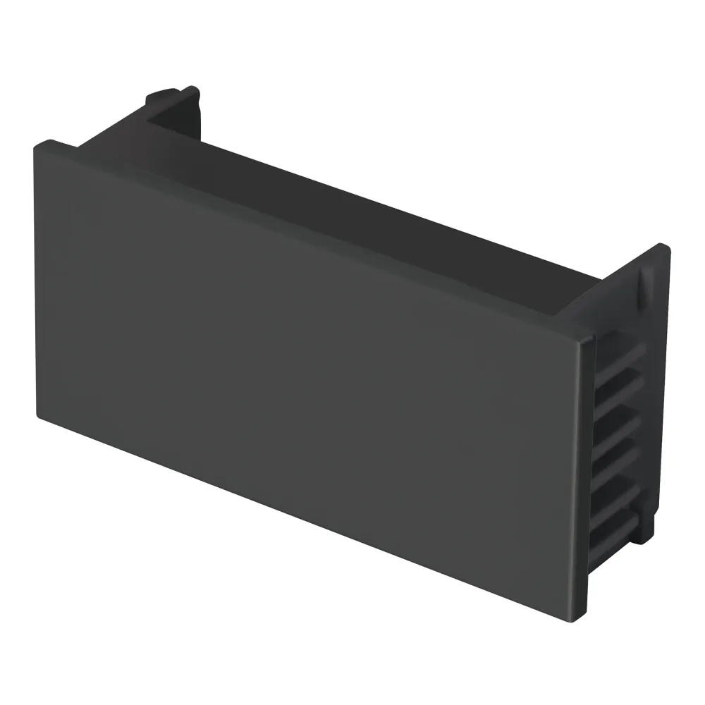 Acero Inoxidable AISI 304 Tapón ciego, 1 módulo, línea Española, color negro