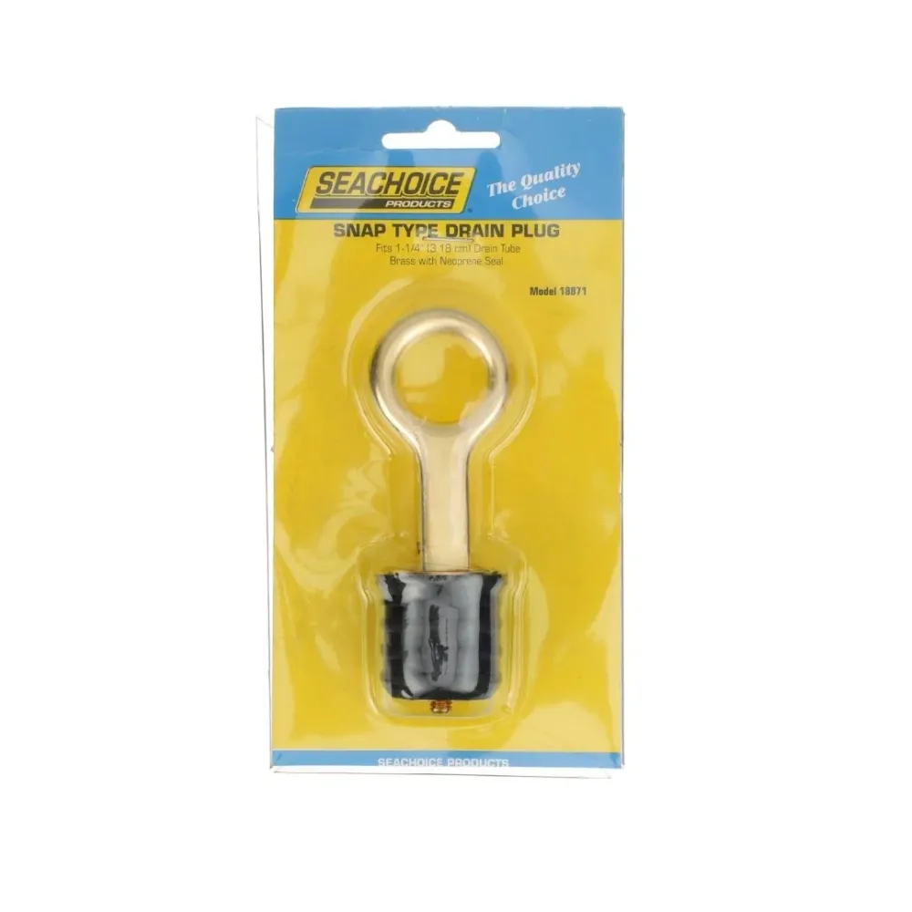 SEACHOICE Tapón de drenaje de latón con cierre presión de 1-1 / 4 " Pack de 100 Unidades
