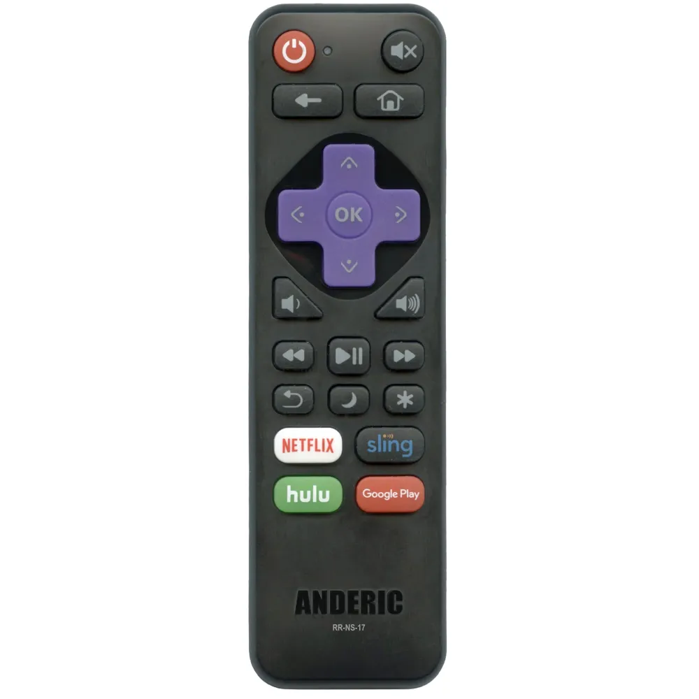 Control remoto Anderic RRNS17 para televisor Insignia Roku Perfeccionado