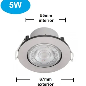 PANEL LED EMPOTRAR NIQUEL 5W 2700K 55mm