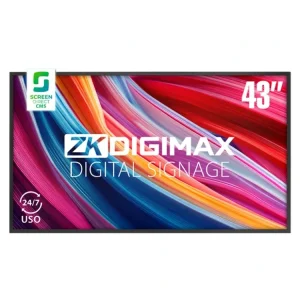 ZKDIGIMAX DG03A1W43 – Pantalla LCD Profesional 43, resolución 4K UHD, Android 11, 500 nits, Reproducción Inalámbrico, Uso...