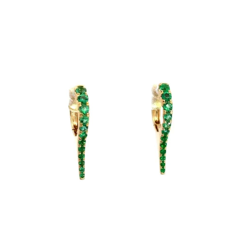 14KY LONG POINTS EARRINGS EM0.42CT