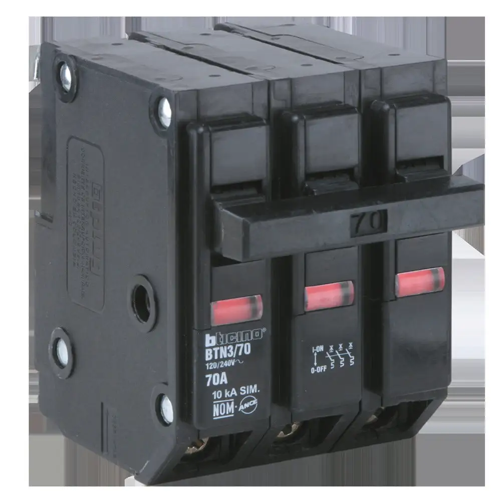 Itm 3x50a 120/240v 10ka enchufable btplug bticino btn3/50 ofrecer qo350