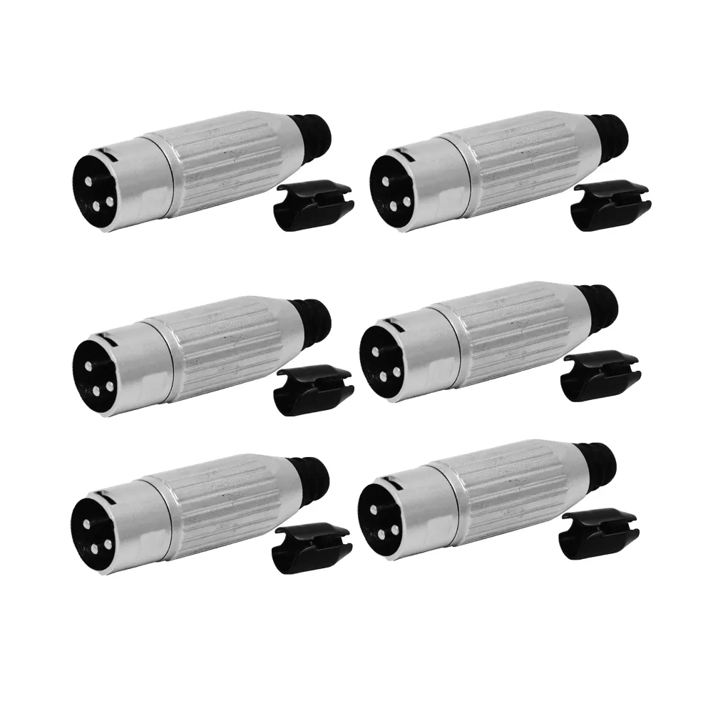 PAQ. 6 PZAS. DE PLUG CANON MACHO METALICO KAPTON PL-1512(6)