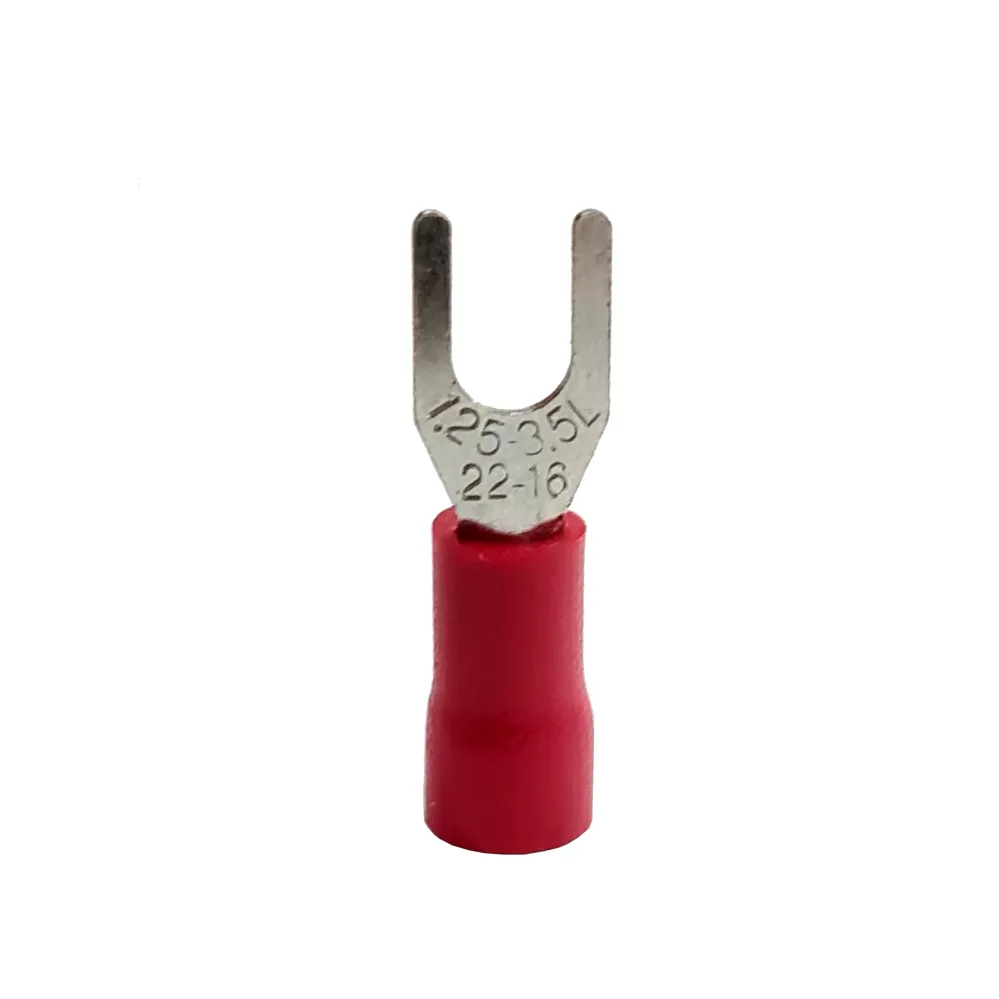 PAQ. DE 10 PZAS. DE TERMINAL TIPO "U" FORRO ROJO CAL. 16-22 RADOX 520-863