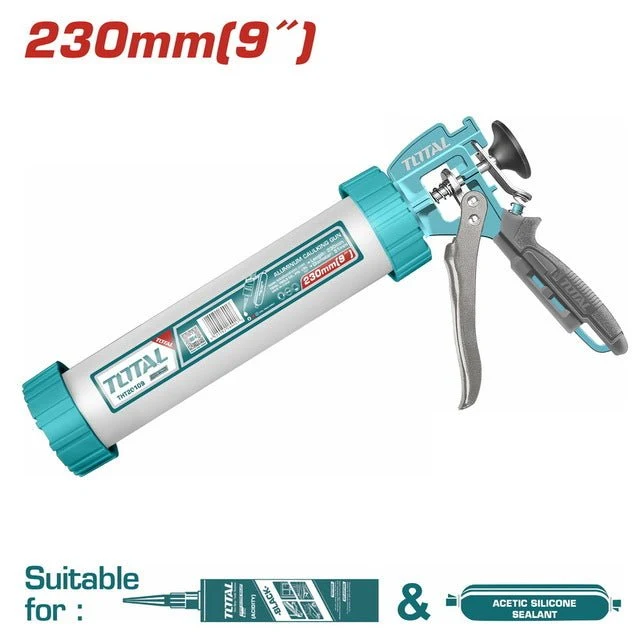 Pistolet Silicone 9 Pouces Aluminium Poignée Solide Total THT20109 Outil Professionnel Quincaillerie