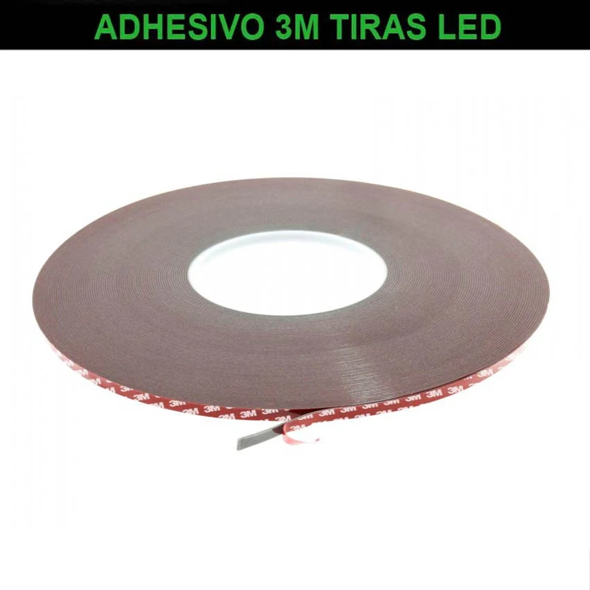 Cinta Adhesiva 3M para Tiras LED 8mm 33 Metros Aprox. Color Marrón Kraft