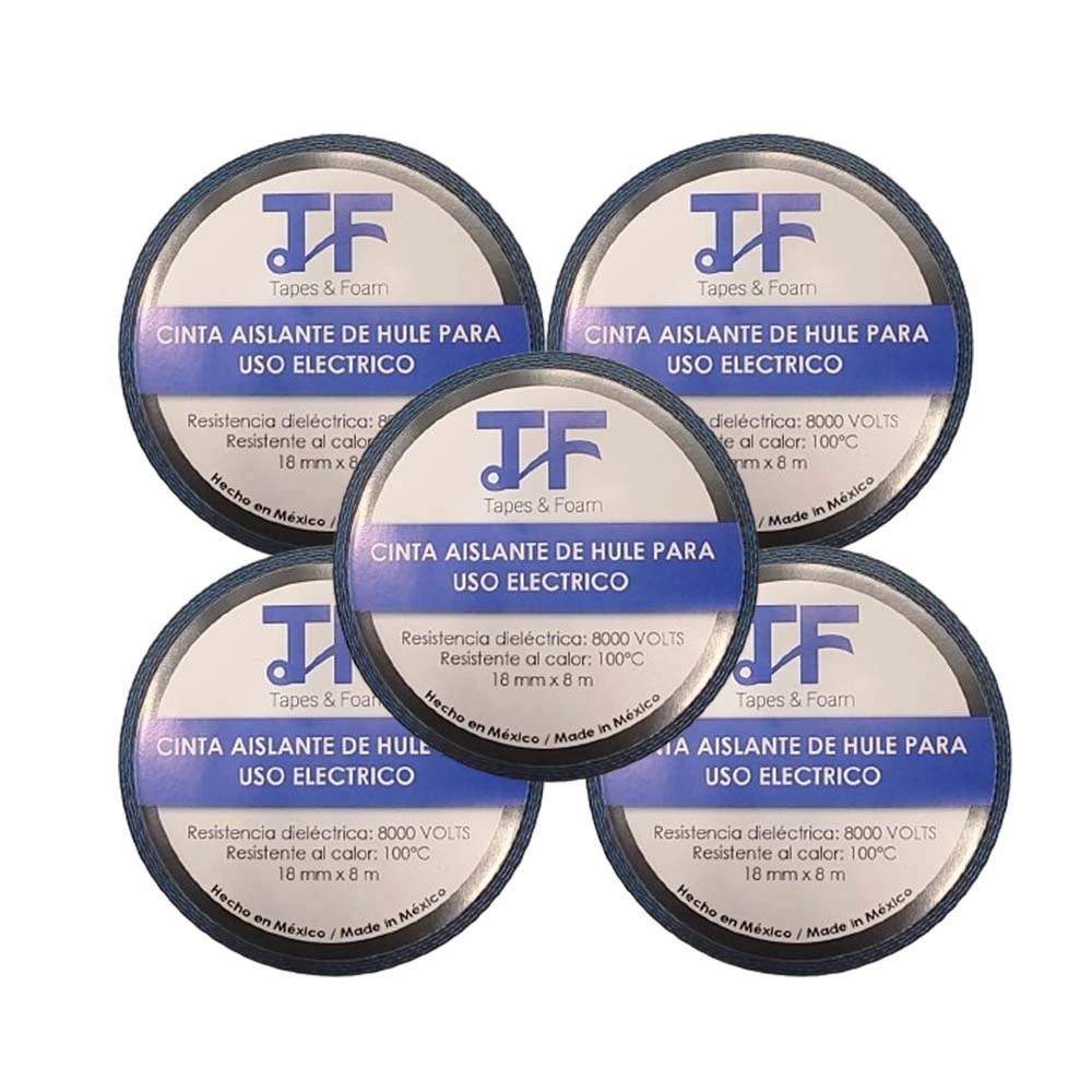 5 Pack cinta de aislar de hule atovulcanizable 18 mm x 18 m tapes & foam (Antideslizante)