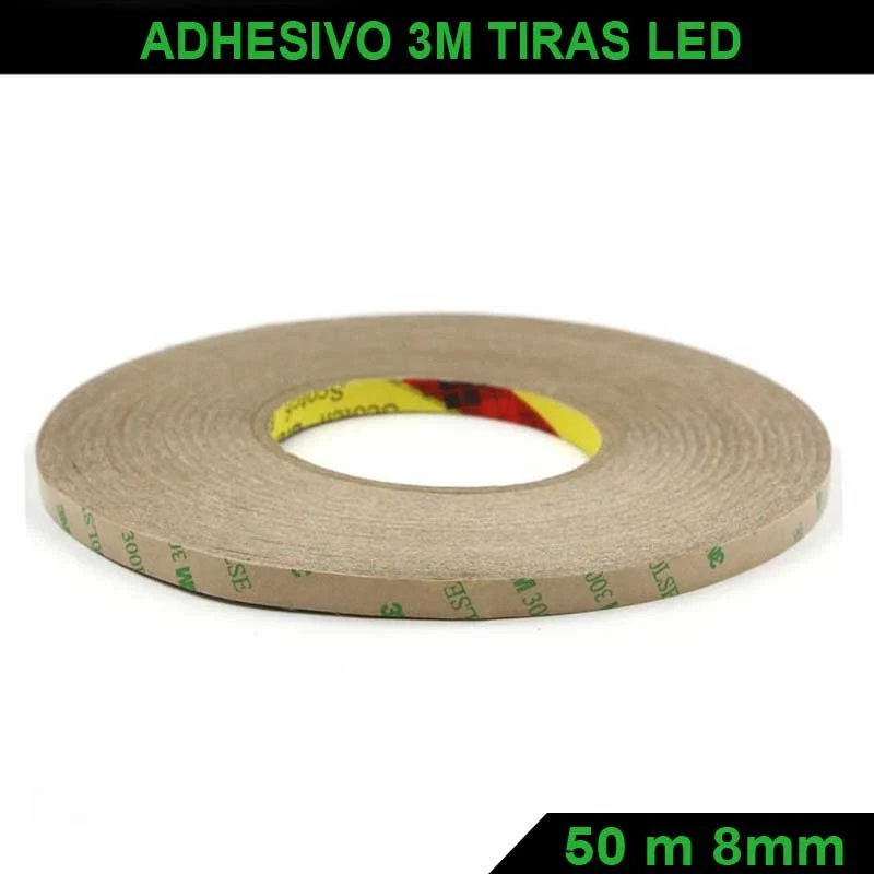 Cinta de Embalaje Rollo Adhesivo 3M Tiras LED 8mm 50 Metros Aprox.