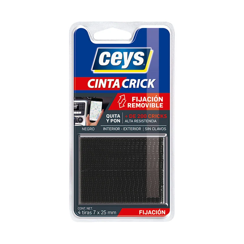 Tiras velcro con Adhesivo Acrílico