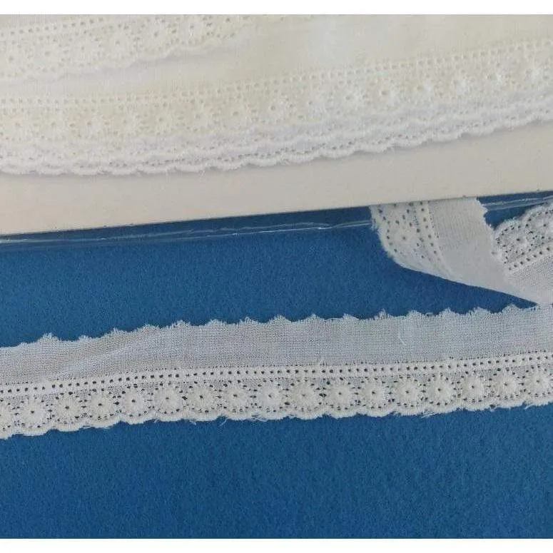 Tira batista bordada algo/poli blanco 41172
