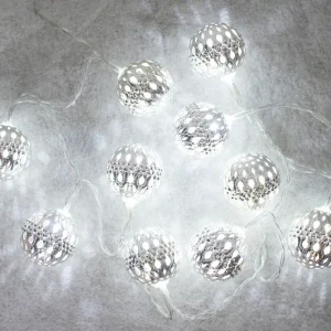 5204457 1m GUIRNALDA 10 BOLAS LED PLATEADAS 6000K